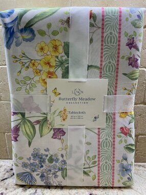 Lenox Butterfly Meadow Tablecloth 60x102 NWT